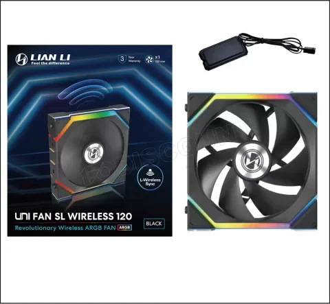 Ventilateur de boitier Lian Li Uni Fan CL Wireless RGB - 12cm (Noir)