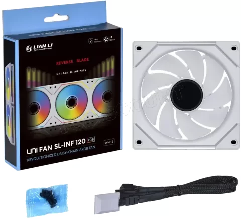 Ventilateur de boitier Lian Li Uni Fan SL-Infinity Reverse RGB - 14cm (Blanc)