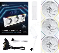 Lot de 3 Ventilateurs de boitier Lian Li Uni Fan TL Wireless Reverse RGB - 12cm (Blanc)