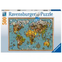 Puzzle Ravensburger - MappeMonde de Papillons (500 pièces) - 2