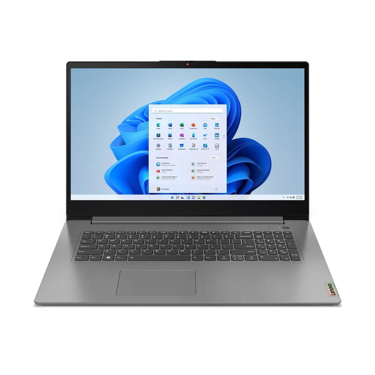 Lenovo IdeaPad 3 17ABA7 AMD Ryzen™ 5 5625U Ordinateur portable 43,9 cm (17.3") HD+ 16 Go DDR4-SDRAM 512 Go SSD Wi-Fi 6 (802.11ax) Français Gris