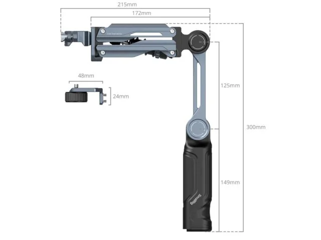 Smallrig 5508 bras amortisseur pour Dji Osmo Pocket 3 et 4 / GoPro Hero 13 / Insta360 X5