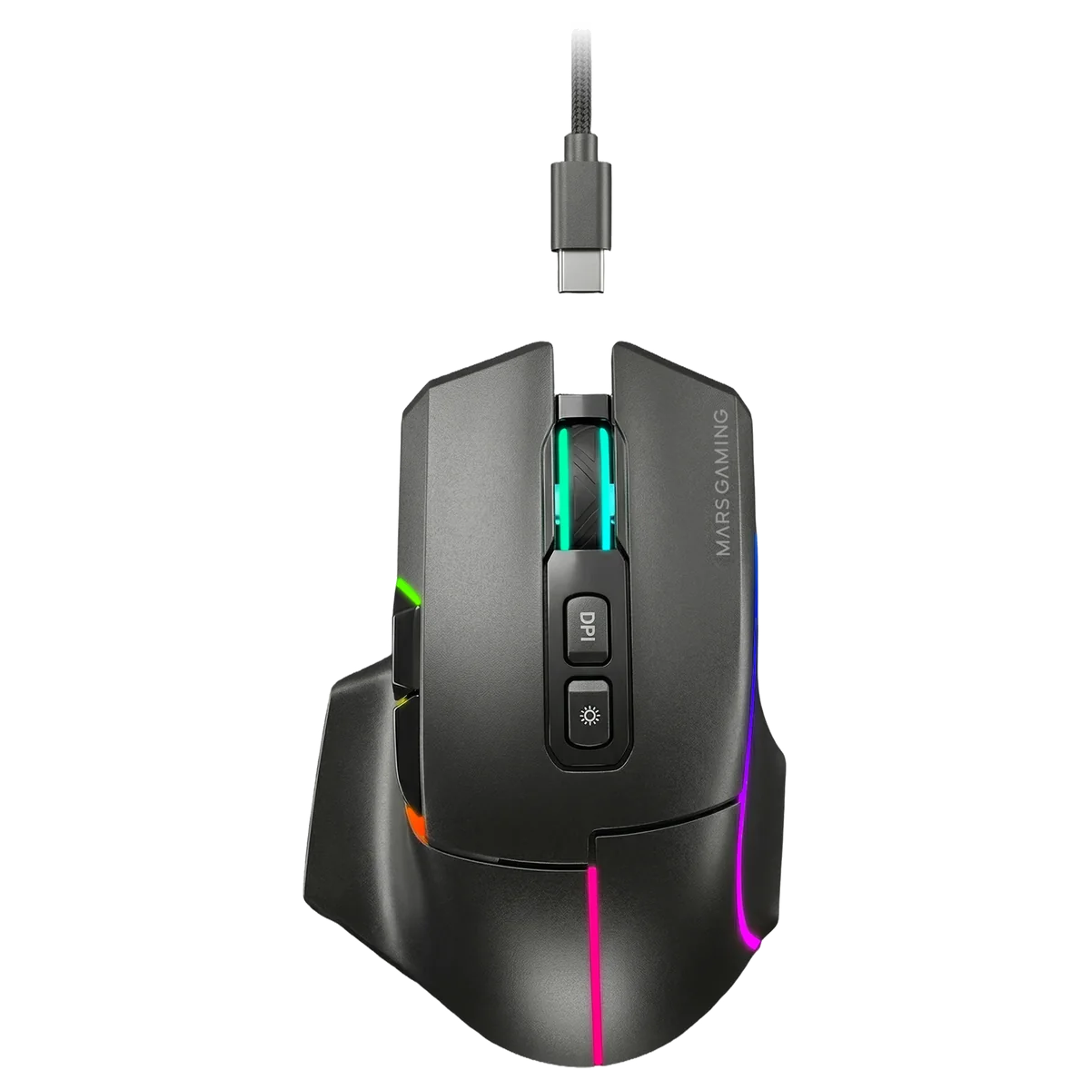 Mars Gaming MMWVECTOR souris Droitier RF Wireless + Bluetooth + USB Type-A Optique 12000 DPI