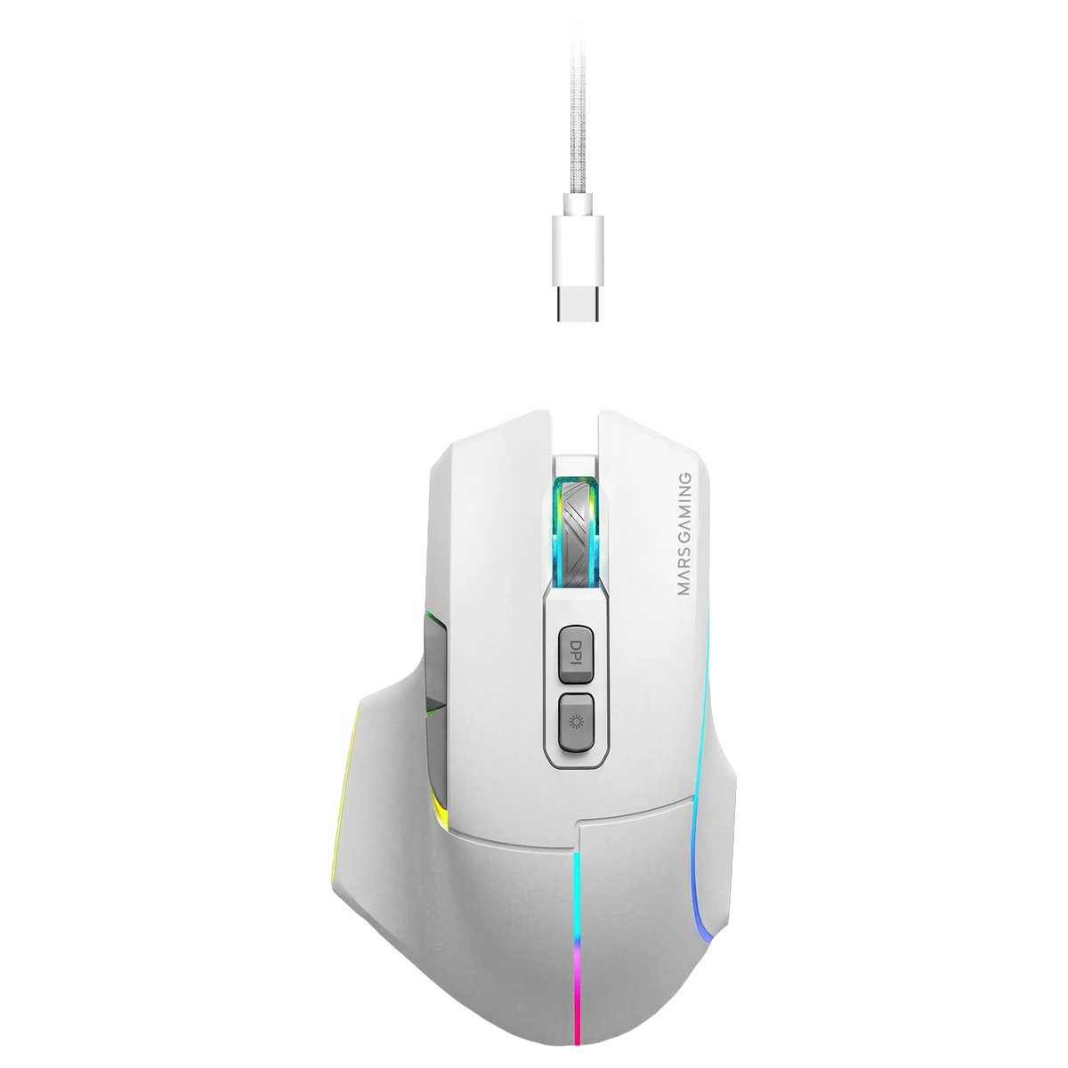 Mars Gaming MMWVECTORW souris Droitier RF Wireless + Bluetooth + USB Type-A Optique 12000 DPI