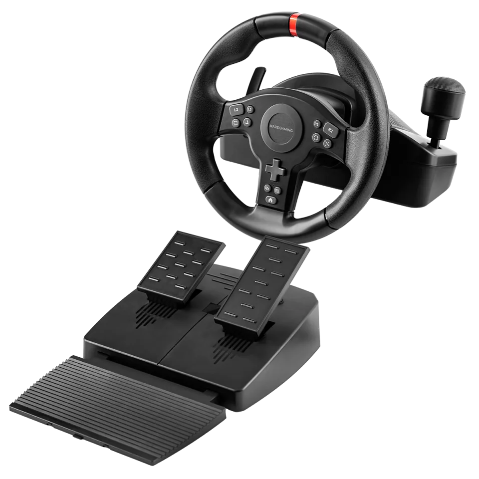 Mars Gaming MWH-RSXONE Noir USB Volant + pédales PC, Playstation 3, PlayStation 4, Nintendo Switch, Nintendo Switch 2, Xbox One, Xbox Series S, Xbox Series X