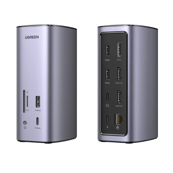 Ugreen USB-C Docking Station 12-in-1 Avec fil Argent