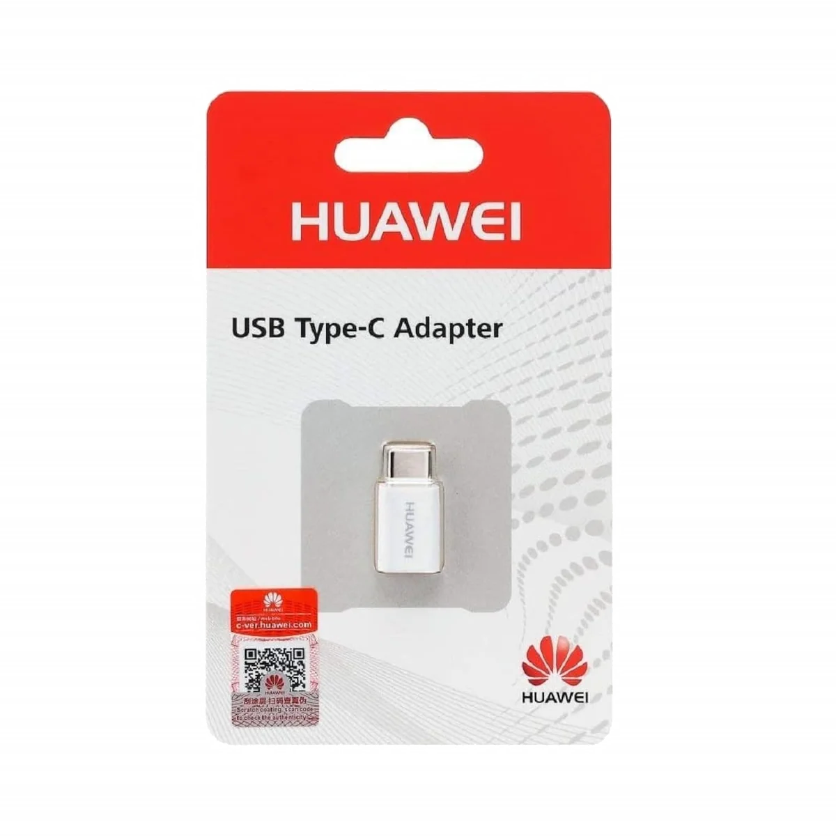 Adaptateur Micro USB vers USB Type-C Huawei - Dongle Blanc