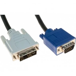 Hypertec 127701-HY câble vidéo et adaptateur 2 m VGA (D-Sub) DVI Noir