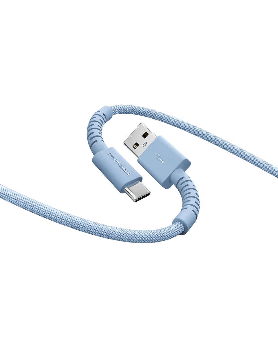 FRESH N REBEL - FlexWave Silicone Braided USB-A vers USB-C 2m *DGreen