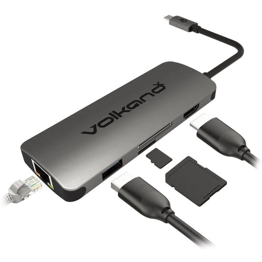 VOLKANO VK-20062-CH ADAPTATEUR USB-C (M) vers Gigabit LAN *Charcoal