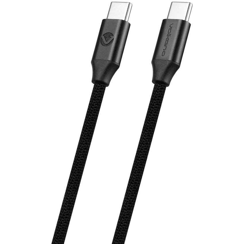 VOLKANO VK-20168-BK WEAVE Series USB-C (M/M) 3m 18W * Noir