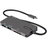StarTech.com Adaptateur Multiport USB-C - USB Type C vers HDMI 4K, Alimentation 100W Passthrough, SD/MicroSD, Hub USB 3 Ports USB 3.0 - Mini Dock USB-C - Câble Intégré 30cm