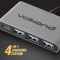 VOLKANO VK-20058-BK HUB USB-C vers 3x USB3.0 +Charge USB-C - 2