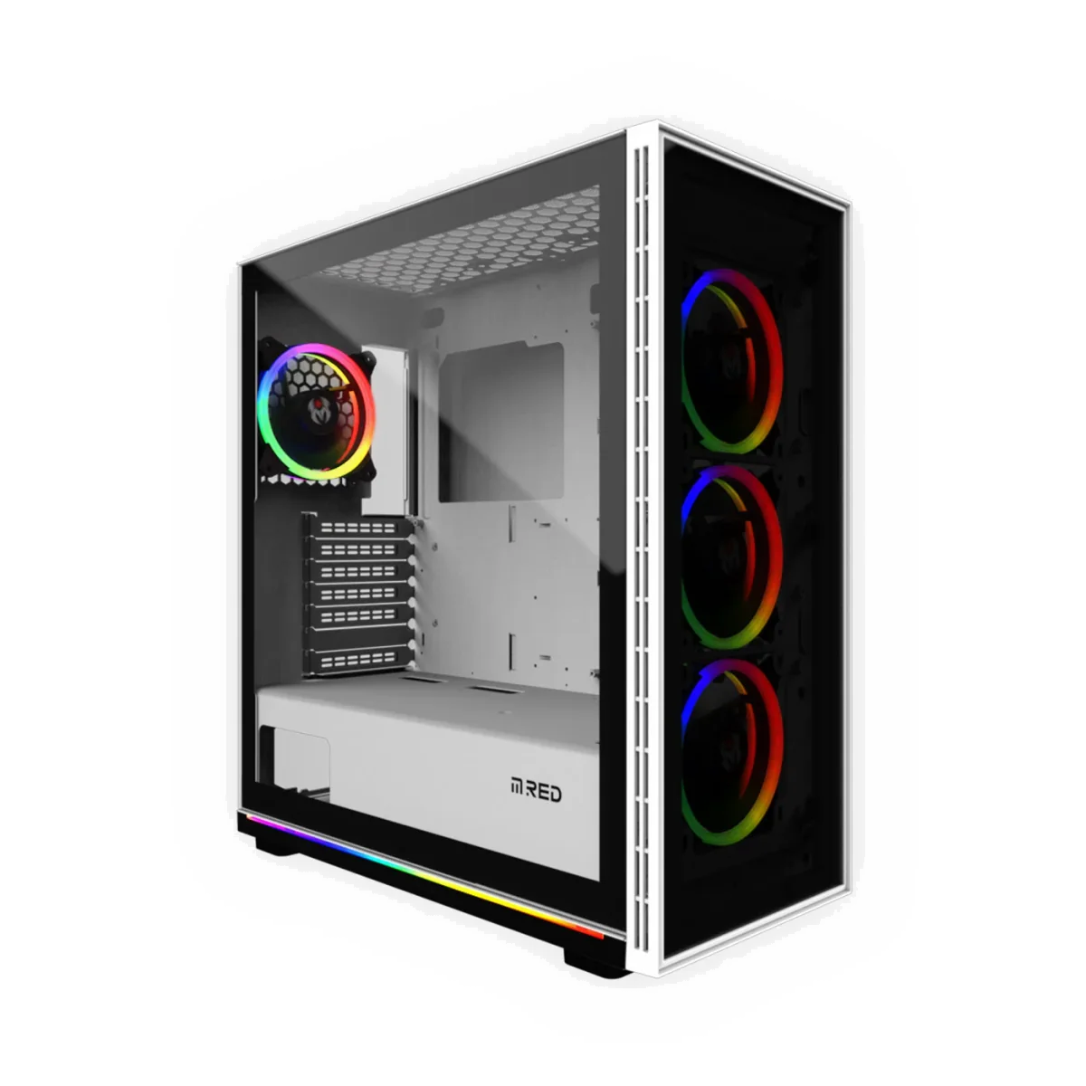 BOITIER M.RED WHITE DESTROYER Glass-G ARGB MR-005M * MT/ATX