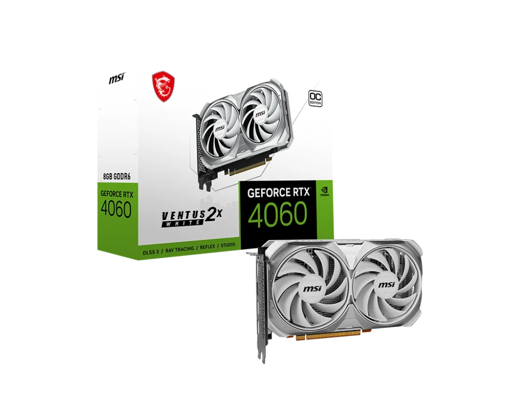 MSI VENTUS GeForce RTX 4060 2X WHITE 8G OC NVIDIA 8 Go GDDR6