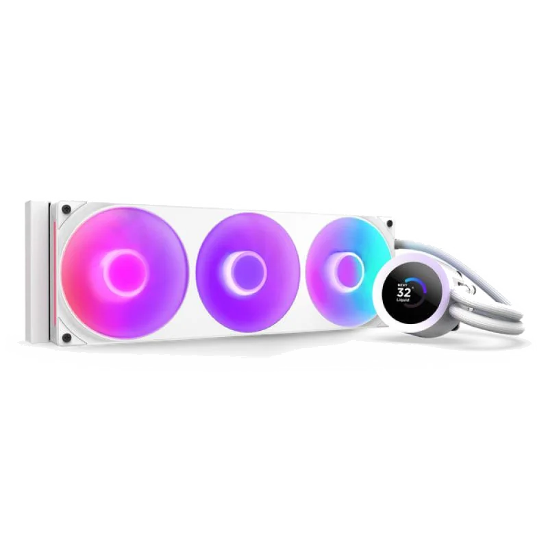 NZXT Kraken Plus 360 RGB Processeur Refroidisseur de liquide tout-en-un Blanc 1 pièce(s)