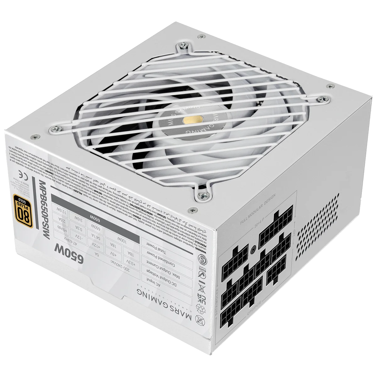 Mars Gaming MPB650PSIW unité d'alimentation d'énergie Blanc
