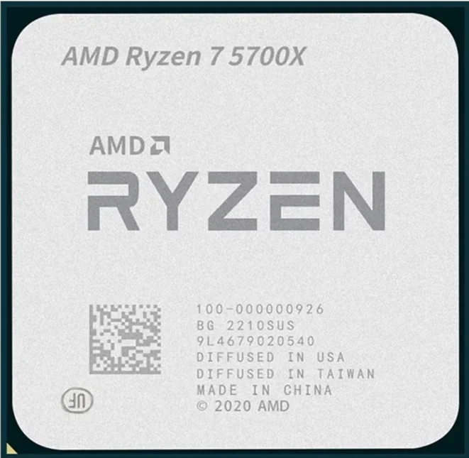 Processeur AMD Ryzen 7 5700X (4,6 Ghz) AM4 - Sans iGPU Version OEM (Tray)