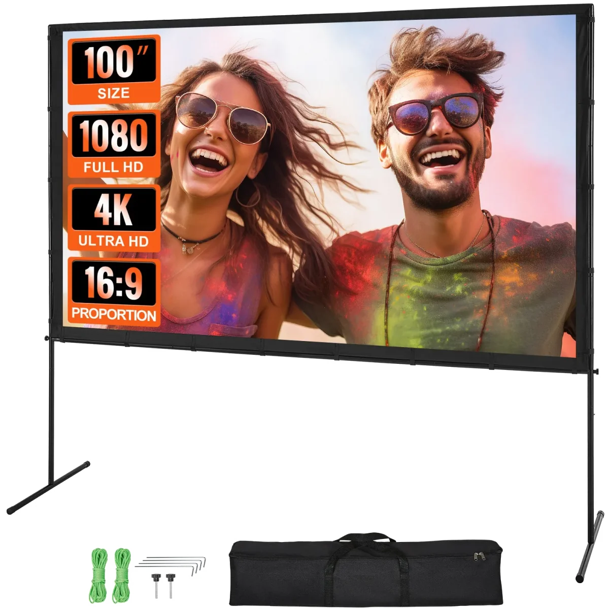 ECRAN DE PROJECTION PORTABLE 100''