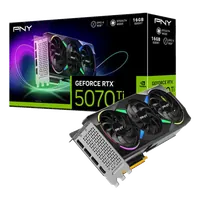 PNY GeForce RTX 5070Ti 16GB ARGB Overclocked Triple Fan - 10