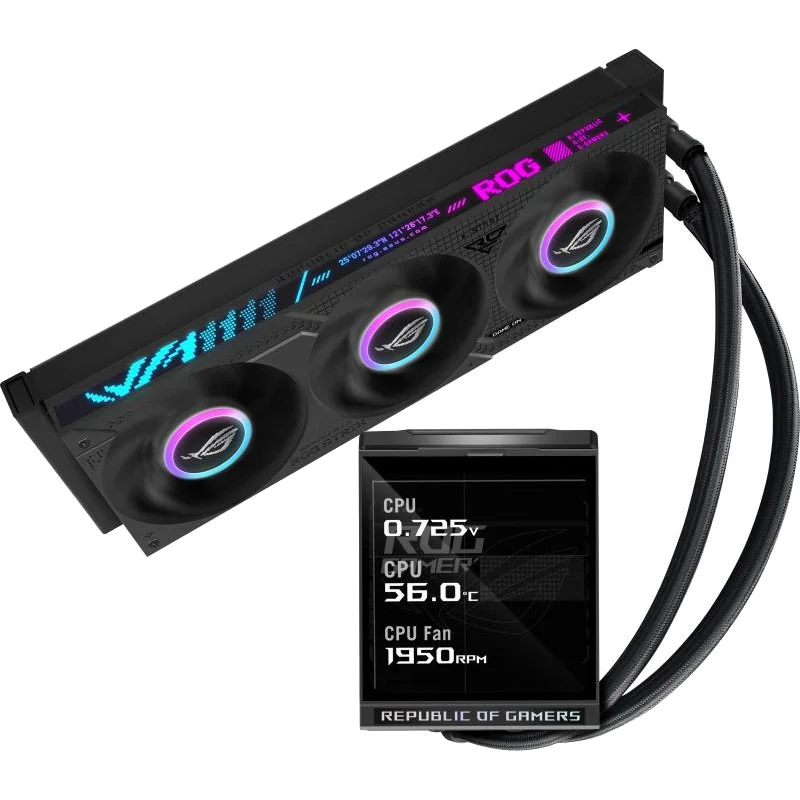 ASUS ROG Strix LC IV 360 ARGB LCD Processeur Kit de refroidissement du liquide 12 cm Noir