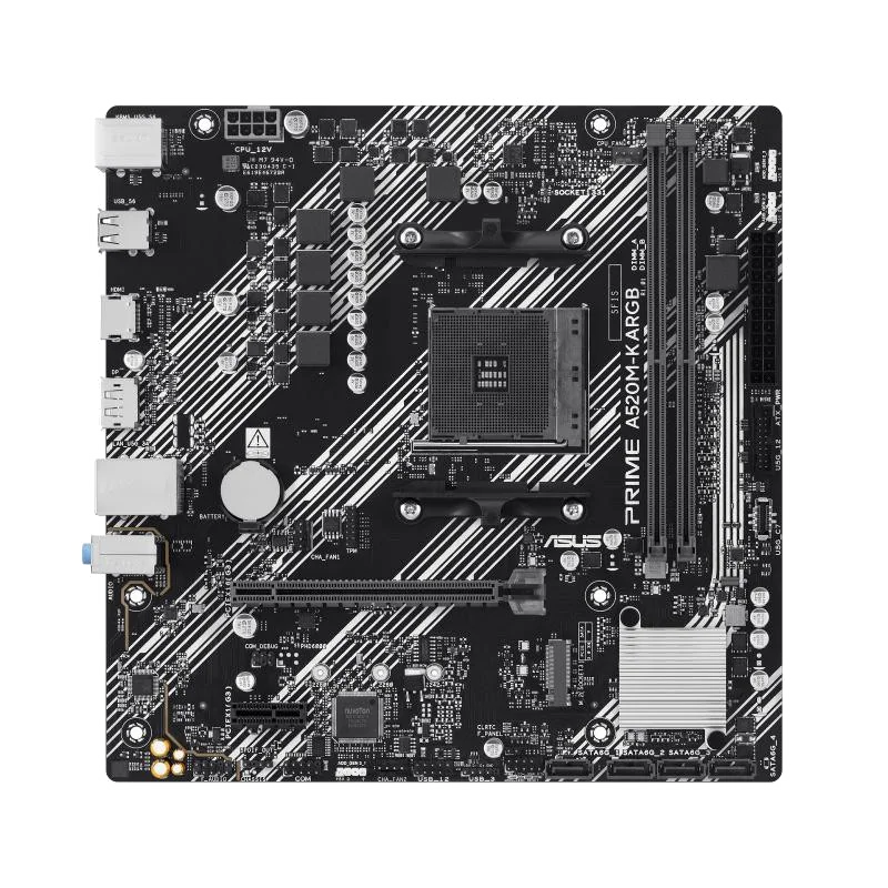 ASUS PRIME A520M-K ARGB AMD A520 Emplacement AM4 micro ATX