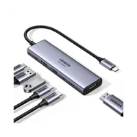Ugreen USB-C Hub 6-in-1 HDMI - 2x USB-A 3.2 - 2x USB-C 3.2 - PD Station d'accueil Gris - 2