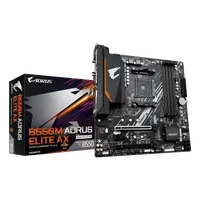 GIGABYTE B550M AORUS ELITE AX Carte mère - Processeurs AMD Ryzen 5000, VRM 5+3 phases, jusqu'à 4733 MHz DDR4, 1xPCIe 4.0 + 1xPCIe 3.0 M.2, Wi-Fi 6E, LAN 1GbE, USB 3.2 Gen 1 - 1