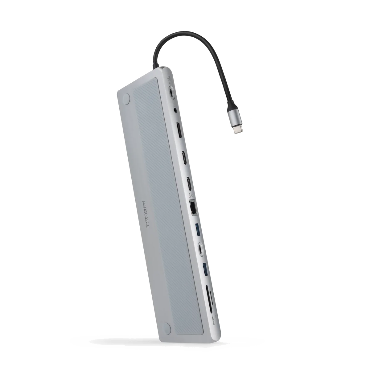 Nanocable 10.16.1012 station d'accueil Avec fil USB 3.2 Gen 1 (3.1 Gen 1) Type-C Gris