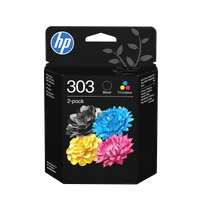 HP Pack de 2 cartouches authentiques d'encre noire/trois couleurs 303 - 2