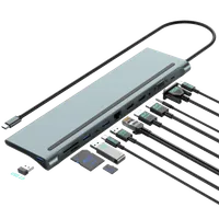 Station d'accueil USB-C 3.0 CableXpert 9-01 (Gris)