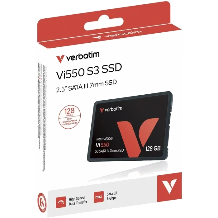 Disque SSD Verbatim Vi550 S3 128Go - S-ATA 2,5"