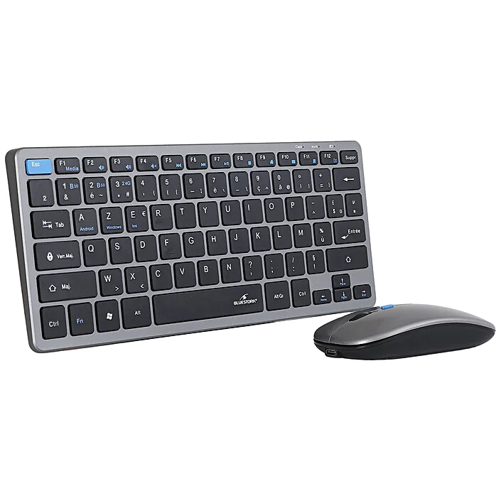 BLUESTORK BS-PACK WL-MINI-V2* Pack Mini CLAVIER+SOURIS s/fil * Noir