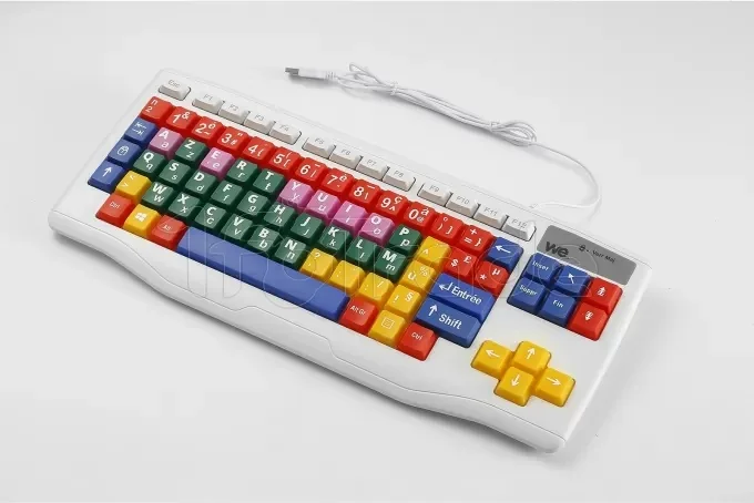 WE KIDS - Clavier FR * USB * Grandes touches colorées pour Enfants