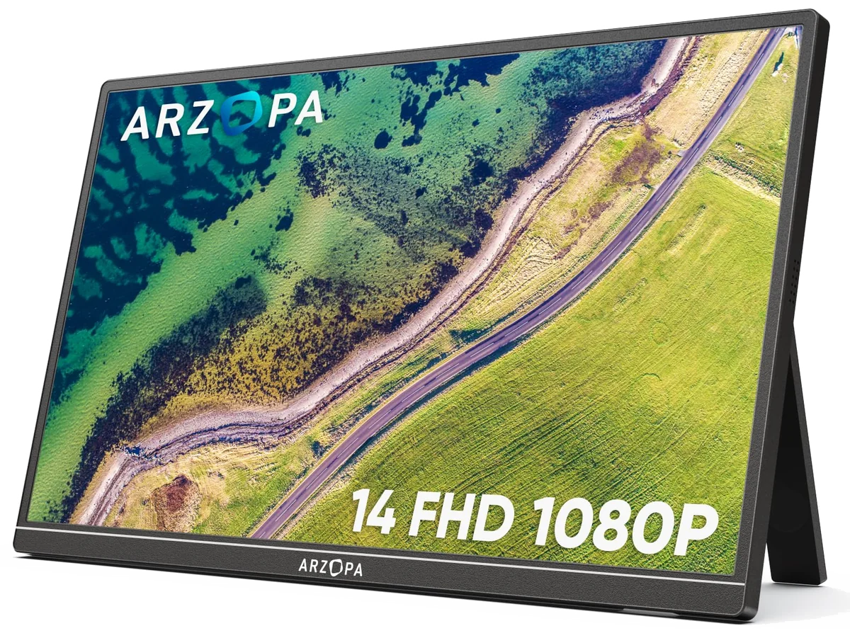 IPS 14,0 * ARZOPA A1S Portable FHD ALU HDMI/USB-C * Gris