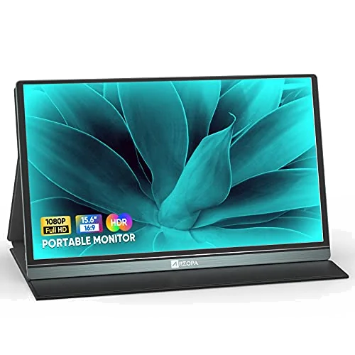 IPS 15,6 * ARZOPA E1 Pliable Dual FHD HDMI/USB-C * Gris