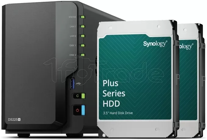 Serveur NAS Synology DiskStation DS225+ - 12To (2x6To) HDD Plus