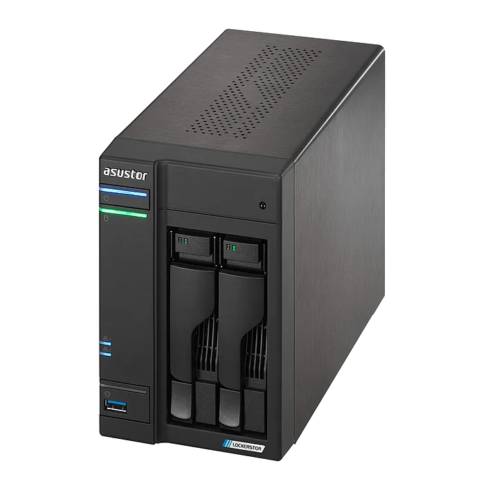 Serveur NAS Asustor Lockerstor 2 Gen2 AS-6702T - 2 baies (Noir)
