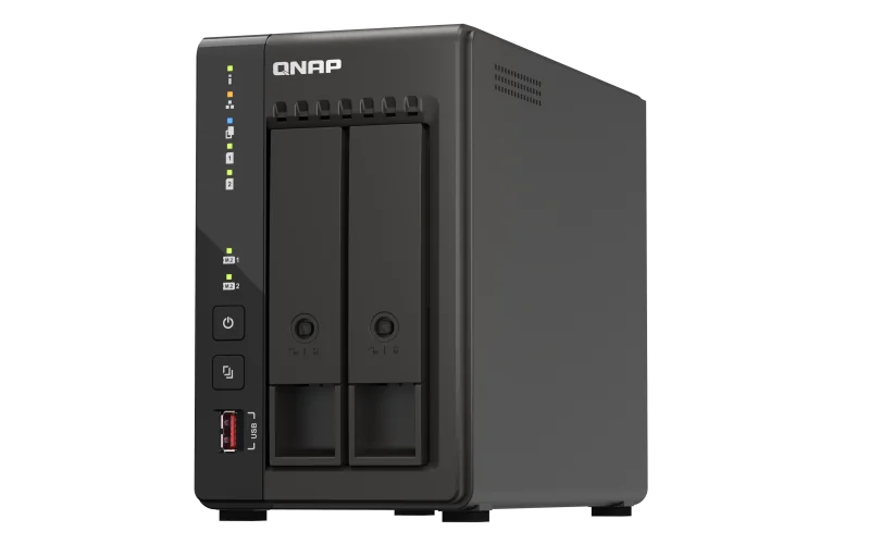 QNAP TS-253E NAS Tower Intel® Celeron® J6412 8 Go 0 To QNAP QTS Noir