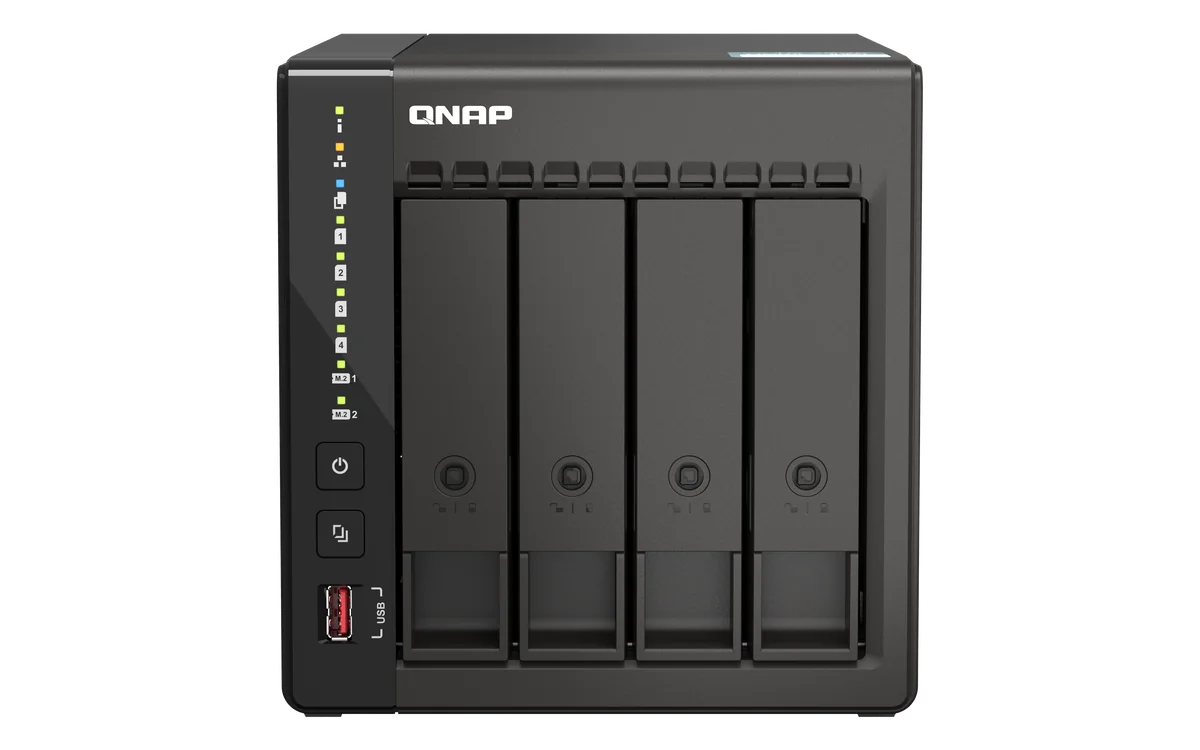 QNAP TS-453E NAS Tower Intel® Celeron® J6412 8 Go 0 To QNAP QTS Noir
