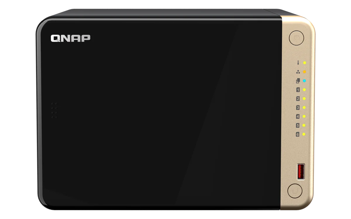 QNAP TS-664 NAS Tower Intel® Celeron® N5095 8 Go DDR4 0 To QNAP QTS Noir, Bronze