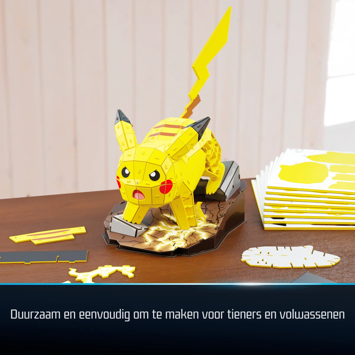 4D Build - Puzzle 3D Pokémon - Maquette Pikachu Pokémon 201 Pièces - Pikachu Inspiré Du Dessin Animé - Puzzle Adulte - Jeu De Construction À Collectionner - Jouet Adulte - Jeu Enfant 12 ans Et +