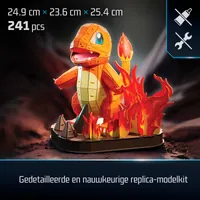 4D Build - Puzzle 3D Pokémon - Maquette Salamèche Pokémon 241 Pièces - Salamèche Inspiré Du Dessin Animé - Puzzle Adulte - Jeu De Construction À Collectionner - Jouet Adulte - Jeu Enfant 12 ans Et + - 4