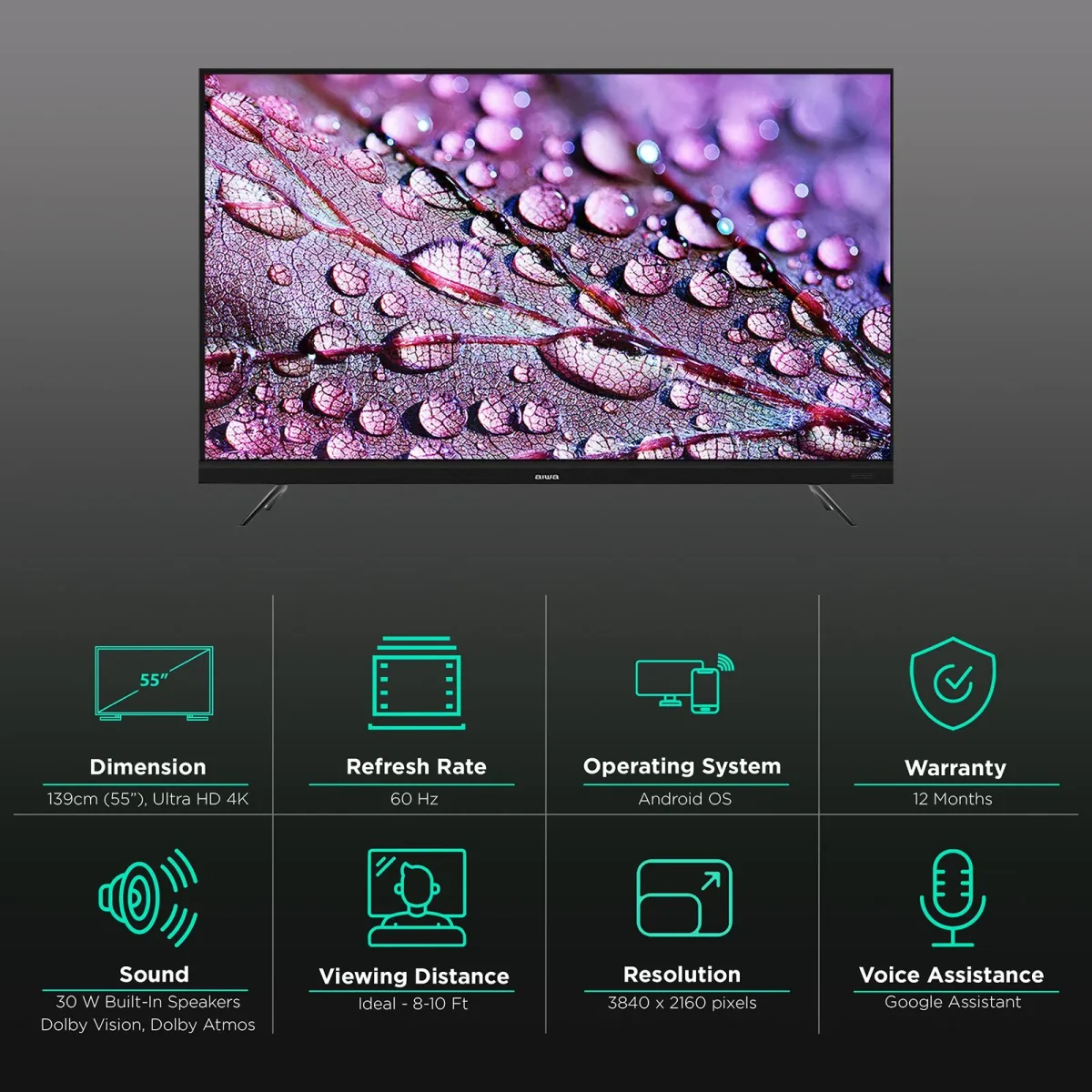 TV LED 55 (139cm) AIWA TS-551N 4K UHD Smart TV WebOS WiFi/BTO * 2Y