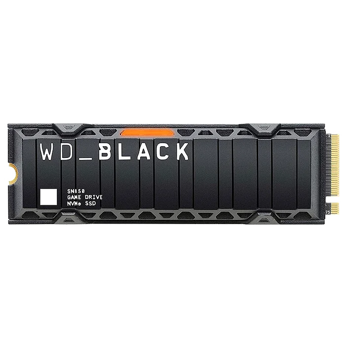 Disque SSD Western Digital WD_Black SN850X 1To  avec dissipateur - NVMe M.2 Type 2280