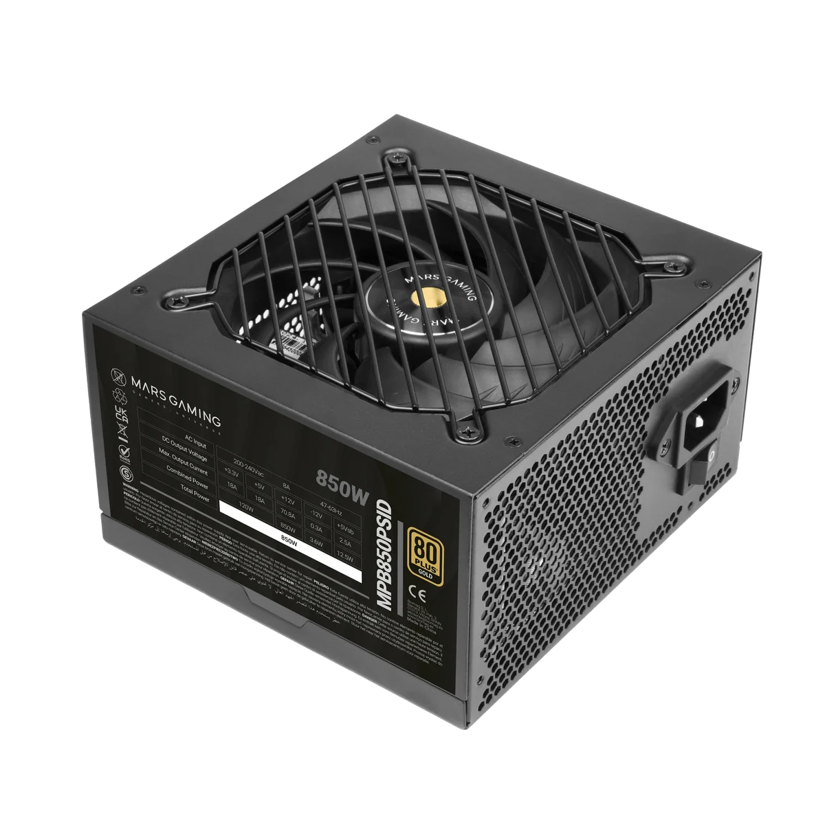 Mars Gaming MPB850PSID unité d'alimentation d'énergie 850 W 24-pin ATX ATX Noir