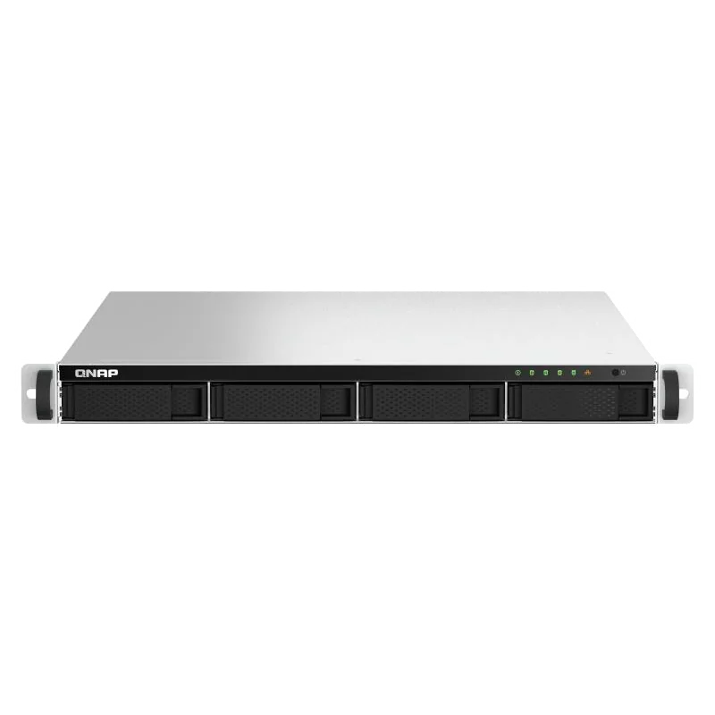 QNAP TS-464U NAS Rack (1 U) Intel® Celeron® N5095 8 Go DDR4 0 To QNAP Turbo System Aluminium, Noir