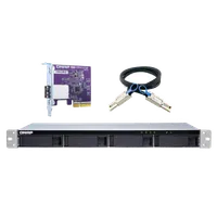 QNAP TL-R400S Boîtier de disques de stockage Boîtier disque dur/SSD Noir, Gris 2.5/3.5" - 2