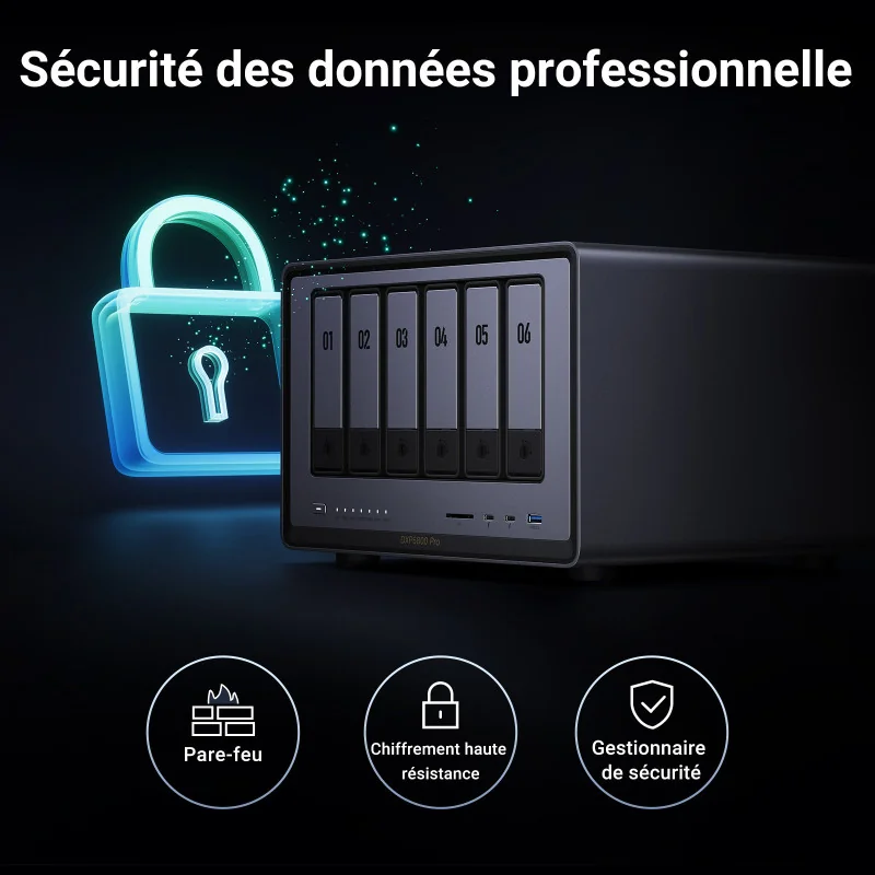 Ugreen DXP6800 Pro NAS Bureau Intel® Core™ i5 8 Go DDR5 Gris, Noir