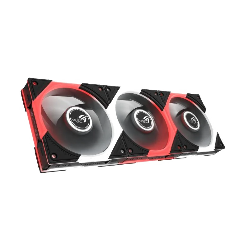 ASUS ROG Eurux GR120 ARGB Reverse Fan - Triple Pack Boitier PC Ventilateur 12 cm Noir, Blanc 3 pièce(s)